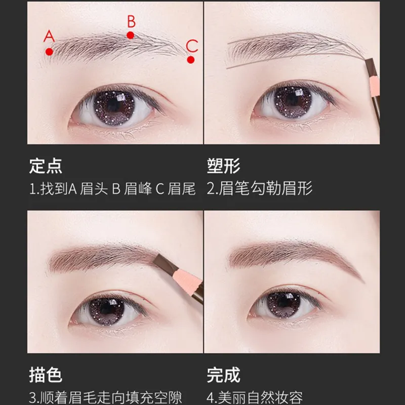 10 τεμ. Επωνυμία Hengsi Pull Peel Μολύβι φρυδιών Καφέ Μαύρο Αδιάβροχο Βελτίωση Φρυδιών Χονδρική Καλλυντικά μακράς διαρκείας για αρχάριους