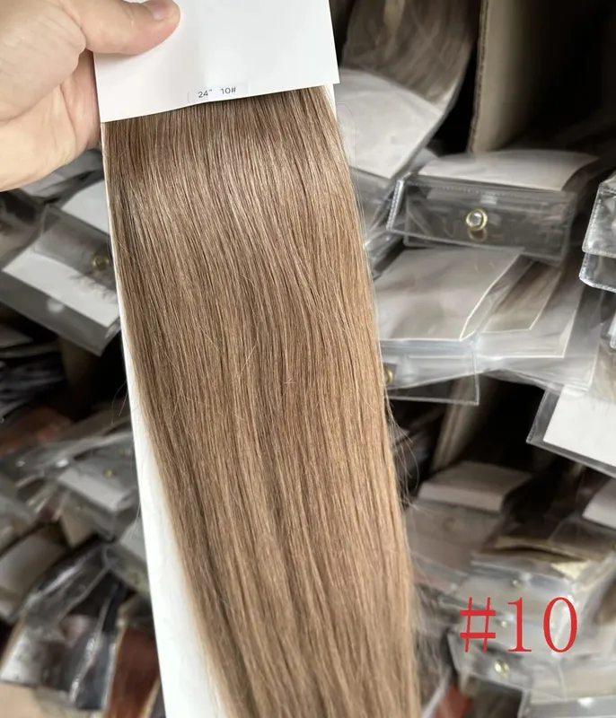 קליפס-אין 100% תוספות שיער אנושי רמי 16"-24" 3 יחידות סט 100 גרם-200 גרם קליפס בשלושה חלקים 1x25 ס"מ 2x10 ס"מ טבעי ישר