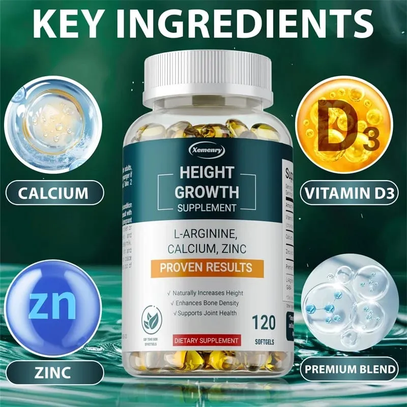 Height Growth Supplements - Bone Strengthening and Growth Promotion for Children Teens and Adults