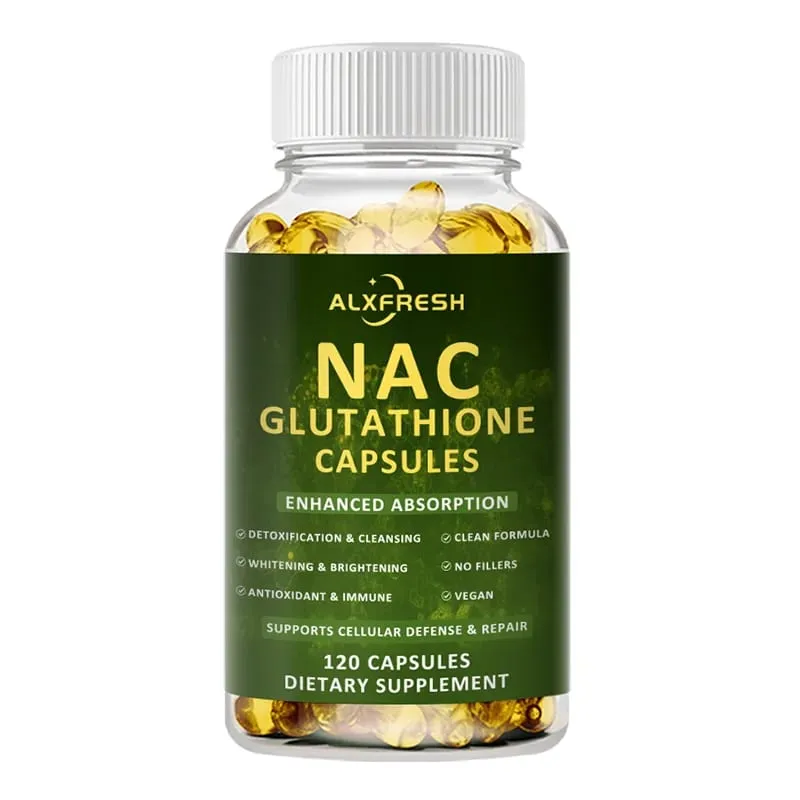 Premium NAC + Glutathione Complex Detox & Antioxidant Boost with Vitamin C | Liver Support Immune System Health Supplement