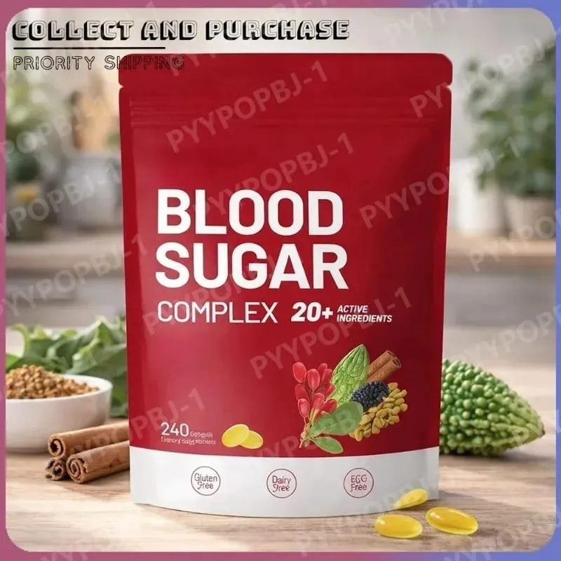 Blood Sugar Complex Supplement 240 Softgels Naglalaman ng Multivitamin at Cinnamon bitter Gourd 20 Herbs Extract Suporta sa Pang-araw-araw na Kalusugan