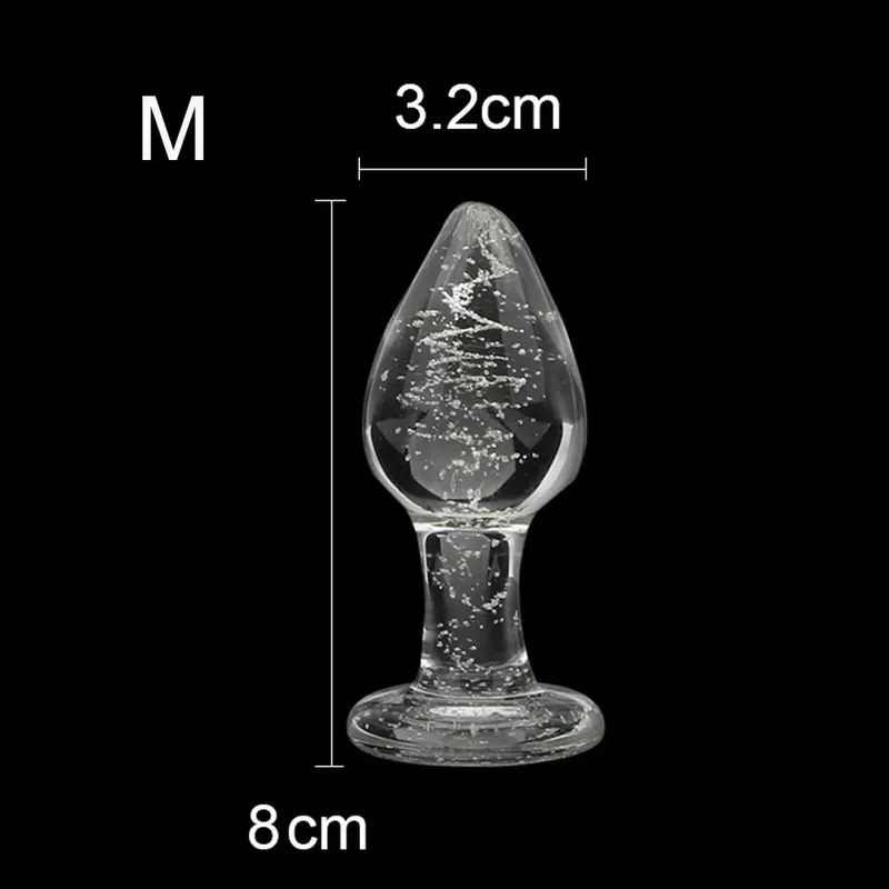 28-40mm Luminous Butt Plug Glass Anal Beads For Women Dildos Female Masturbator Sex Toys Adult Men Couple Games Erotic Products