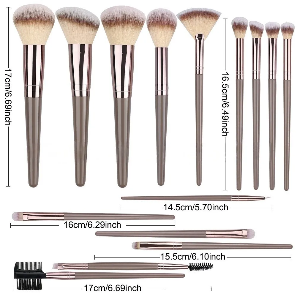 20 τμχ Πινέλα Μακιγιάζ Σετ Soft Synthetic Fiber Eyeshadow Blending Blush Powder Contour Beauty Tool