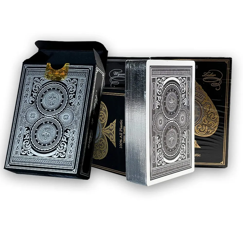 Κάρτες παιχνιδιού Premium Gold Edge Silver Edge PVC Πλαστικό Αδιάβροχο Ανθεκτικό Κάρτες Πόκερ Μεγάλη τράπουλα χαρακτήρων για πάρτι