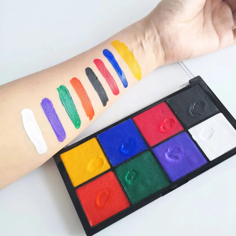 Προσαρμογή 8-χρωμάτων Face Body Painting Αποδοχή Micro Palettes Makeup