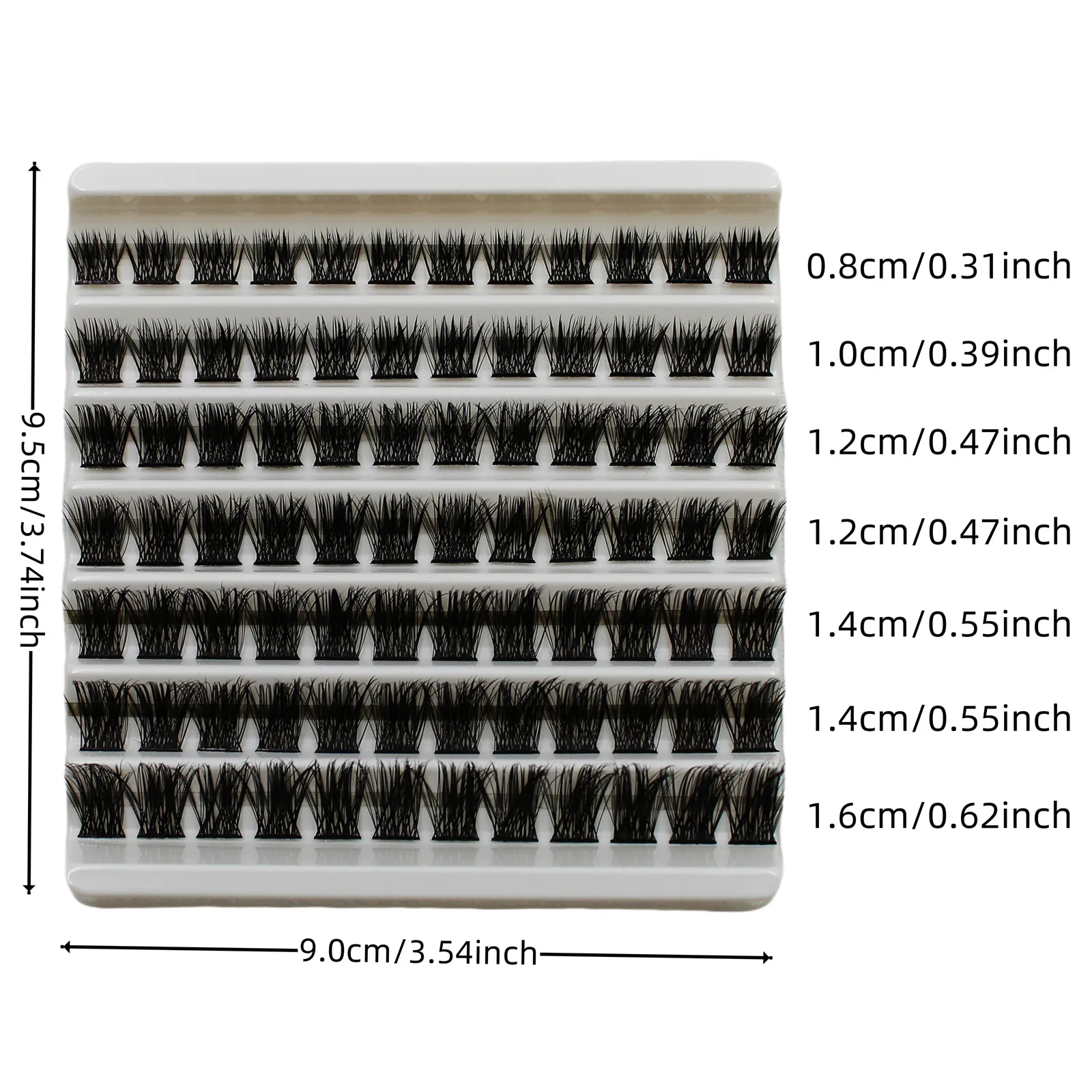 84 Clusters Individual Lashes DIY Wide Stem Curl Eyelash Extension Mixed Length Reusable Cluster Lashes for Eye Makeup