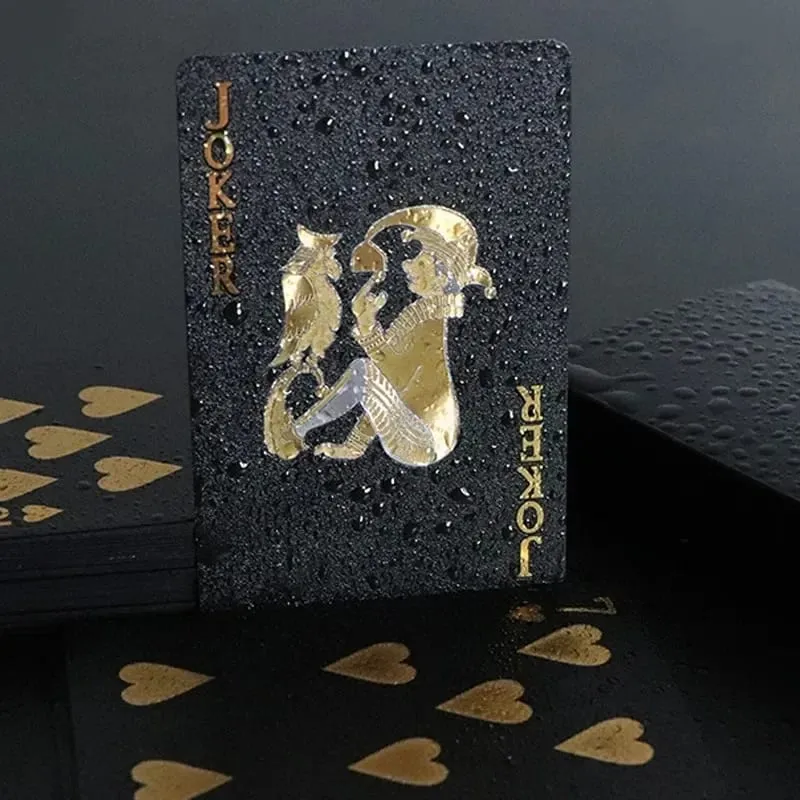 Fekete arany ezüst koponya játékkártya játék kártyacsoport vízálló pókerruha Magic Dmagic csomag társasjáték ajándék gyűjtemény — image 2