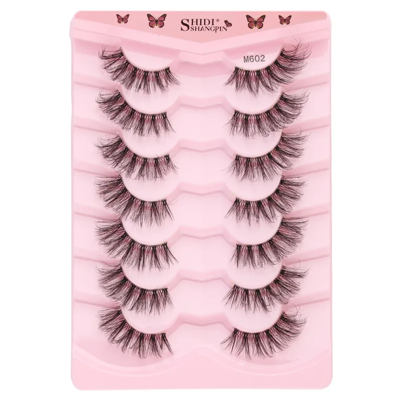 Half EyeLashes Φυσικές χνουδωτές ψεύτικες βλεφαρίδες Cat Eye Lash 3D Faux Mink Lashes Εργαλείο μακιγιάζ για επέκταση βλεφαρίδων με φτερωτές