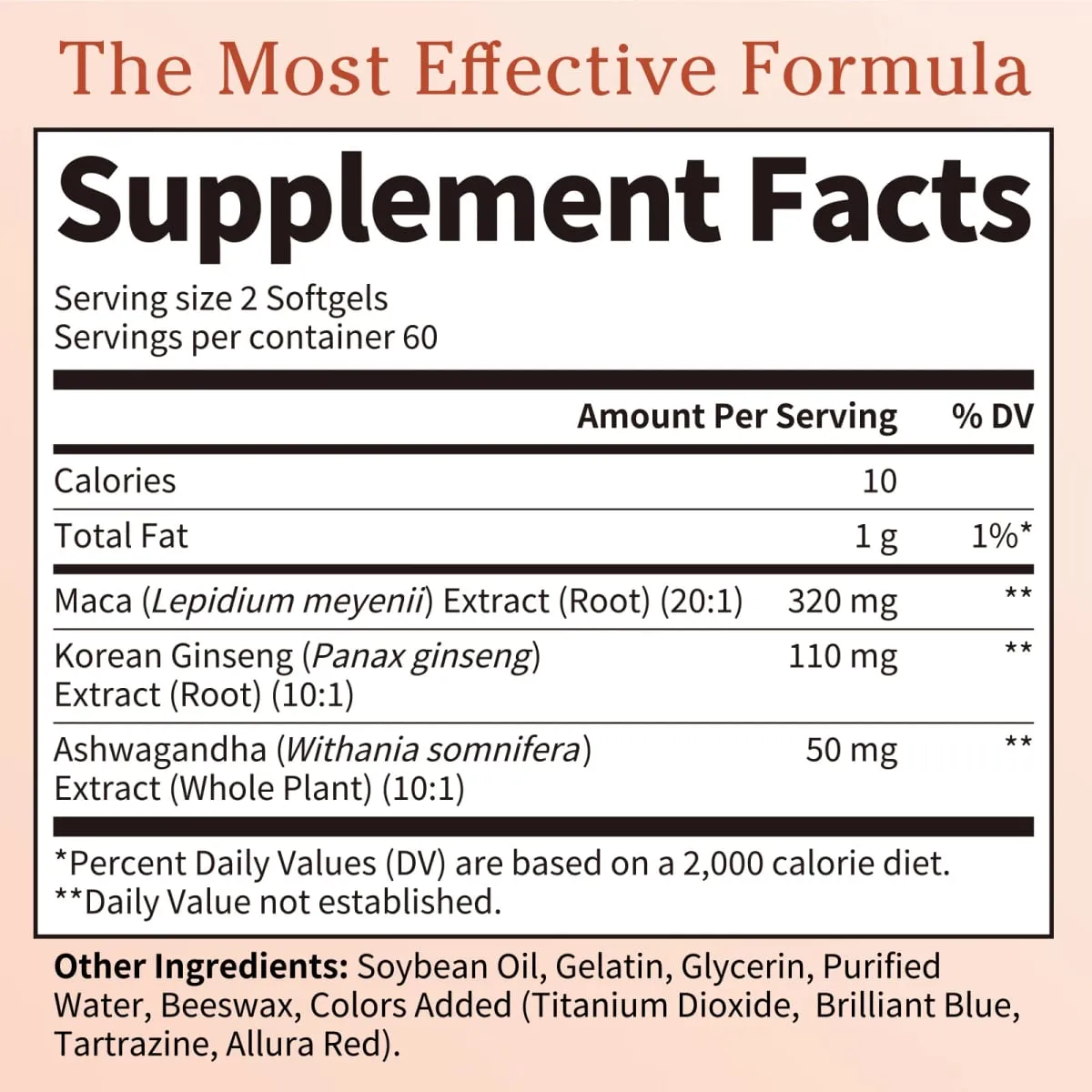 Φυσικές κάψουλες Maca Root με εκχύλισμα Ashwagandha Vegetarian for Men Health Soft Gels Συμπλήρωμα ενέργειας χωρίς γλουτένη