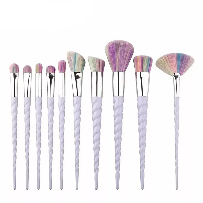 10pcs Makeup Brushes Set Soft Hair Foundation Brush Powder Blush Contour Eyeshadow Eyeshadow Women Cosmetic Blending Make Up Tools