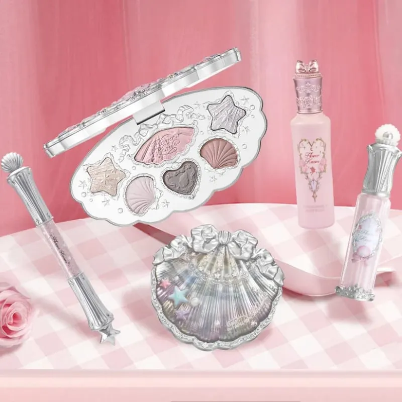 Flowernows All-in-One Set איפור מתנות צלליות סומק קונסילר & Lip Glaze Flower Know Kit Full Maquillage Professionnelle