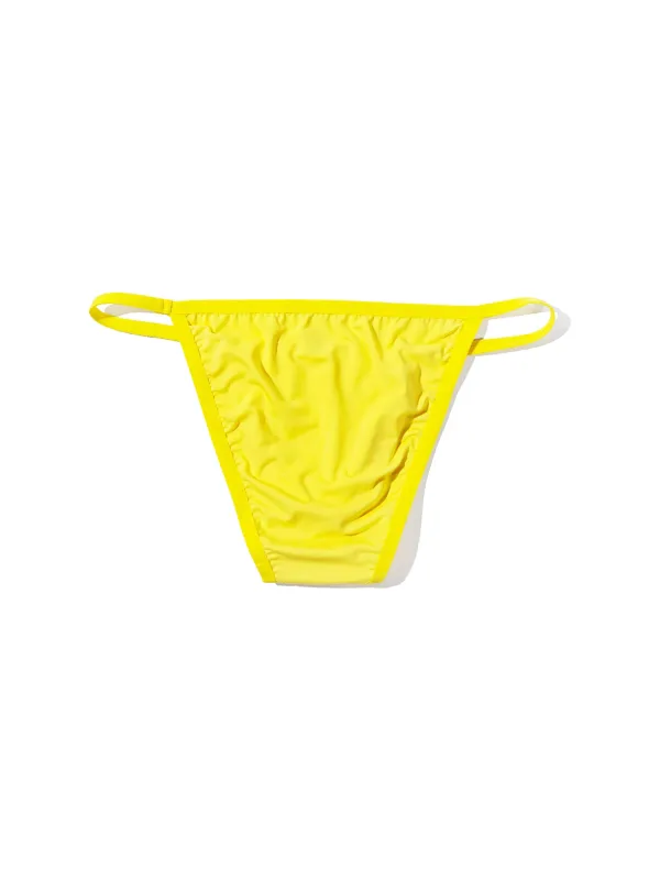 1PC Men's Sexy Low-Waist Briefs with Large Pouch Single Color Thin Belt Comfortable Thin Design for Summer Pure Color Underwear