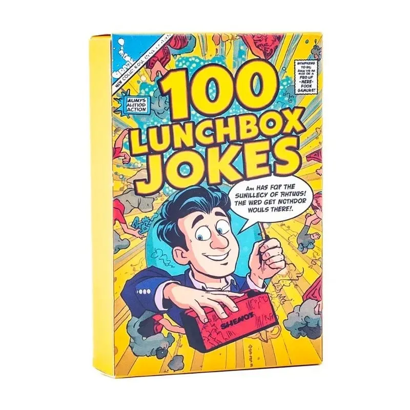 Best Seller 100 Lunchbox Jokes Χάρτινες κάρτες Φορητές αστείο παιχνίδι καρτών αστείου για παιδιά Οικογενειακό πάρτι Καθημερινή ψυχαγωγία