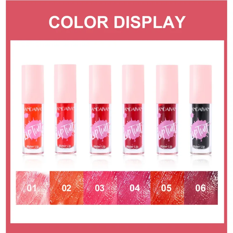 Πολλαπλές χρήσεις 6 χρωμάτων Lip Gloss Cheek Tint Μεγάλης διάρκειας Ενυδατική Βαφή χειλιών Blush Μακιγιάζ Lip Stain Glossy Lipgloss Cosmetics