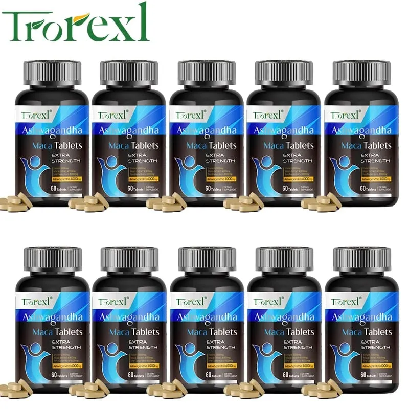 Ανδρικό συμπλήρωμα ενίσχυσης Ashwagandha & Maca Root Max Strength Ενισχύει τη ζωτικότητα υψηλής αντοχής για άνδρες