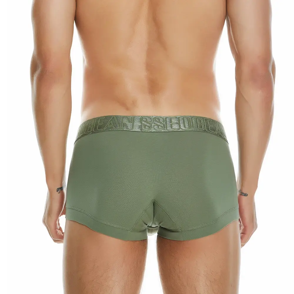 Men's Breathable Cotton Boxer Shorts U-Convex Pouch Low-Waist Soft Stretch Underwear for Daily Casual & Intimate Wear