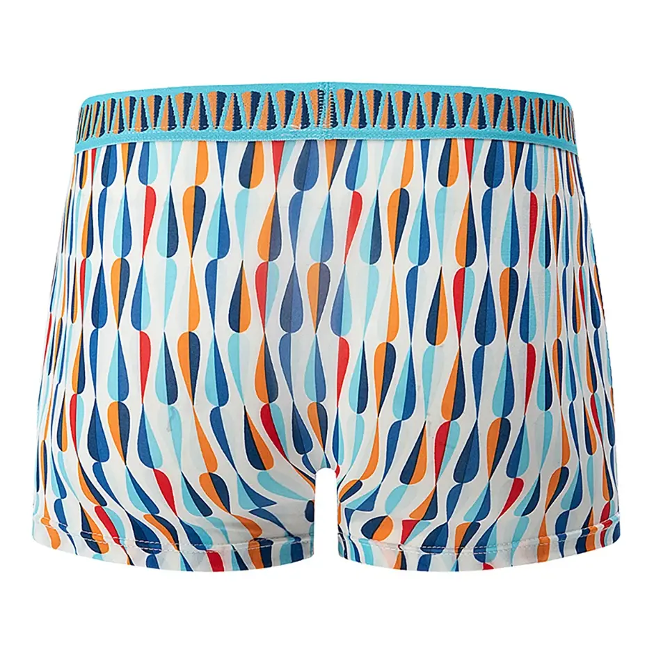 4/5piece Men's Colorful Patterned Fashionable Casual Boxer Shorts Loose And Comfortable Oversized Underwear Elastic Waist Shorts