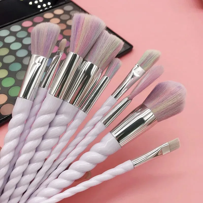 10pcs Makeup Brushes Set Soft Hair Foundation Brush Powder Blush Contour Eyeshadow Eyeshadow Women Cosmetic Blending Make Up Tools — image 2
