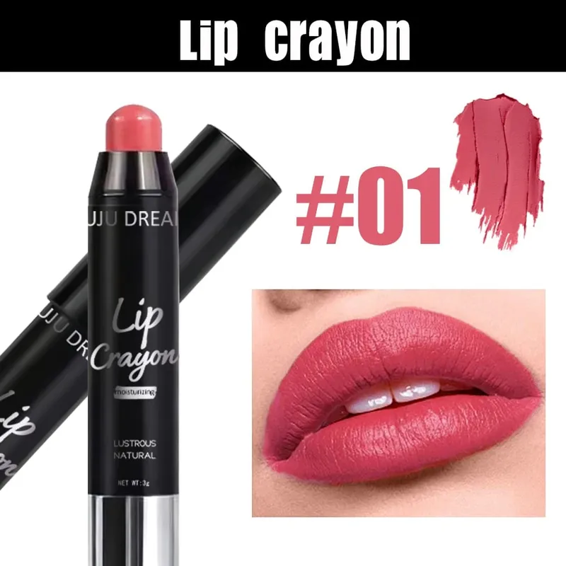 Σετ μακιγιάζ Lip Crayon And Flower Mist Blush Ματ Υψηλή χρωστική Αδιάβροχο Κιτ μακιγιάζ προσώπου με φυσικό ροζ μακράς διαρκείας
