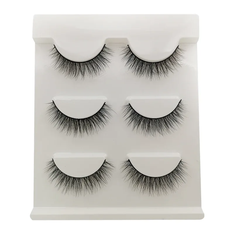 Half Eye Lashes Cat Eye Lashes 3/5/10 Ζεύγη ψεύτικες βλεφαρίδες Αφράτη απαλή φυσική εμφάνιση Clear Band 3D Mink Lashes Extension Μακιγιάζ