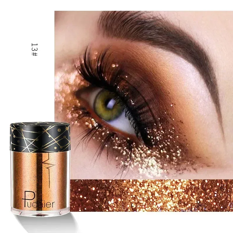 Νέα Glitter Eye Shadow Professional Makeup Monochrome Shining Eyeshadow Sequins Universal Party Cosmetic