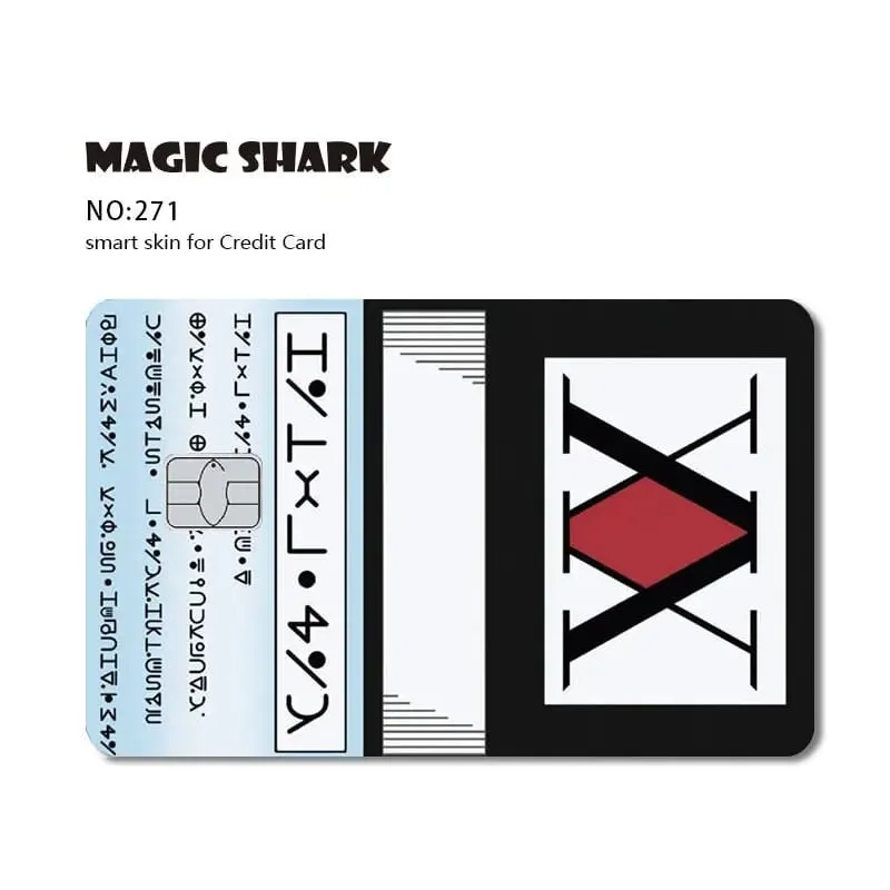 Magic Shark Dog Meme Hunter Stanks 3M מט PVC קדמי מדבקה כיסוי עור לכרטיס אשראי בנקאי