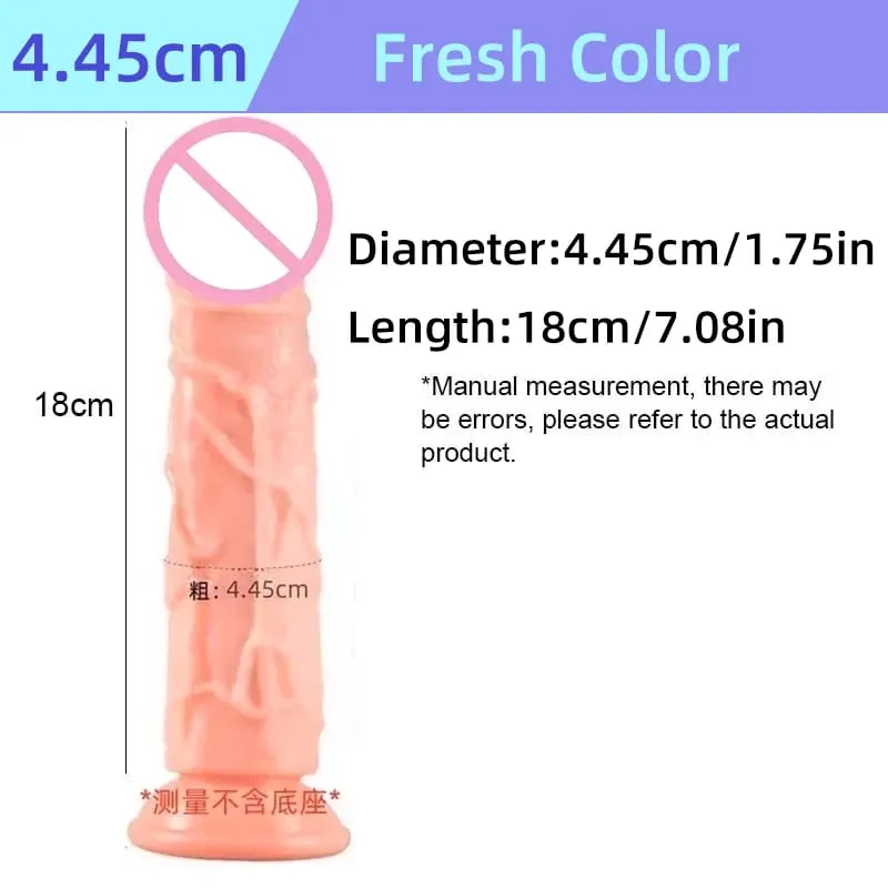 Realistic Flesh Colored Silicone Dildo with Suction Cup Soft Butt Plug Adult Sex Toy for Women And Men Realistic Soft Dildo