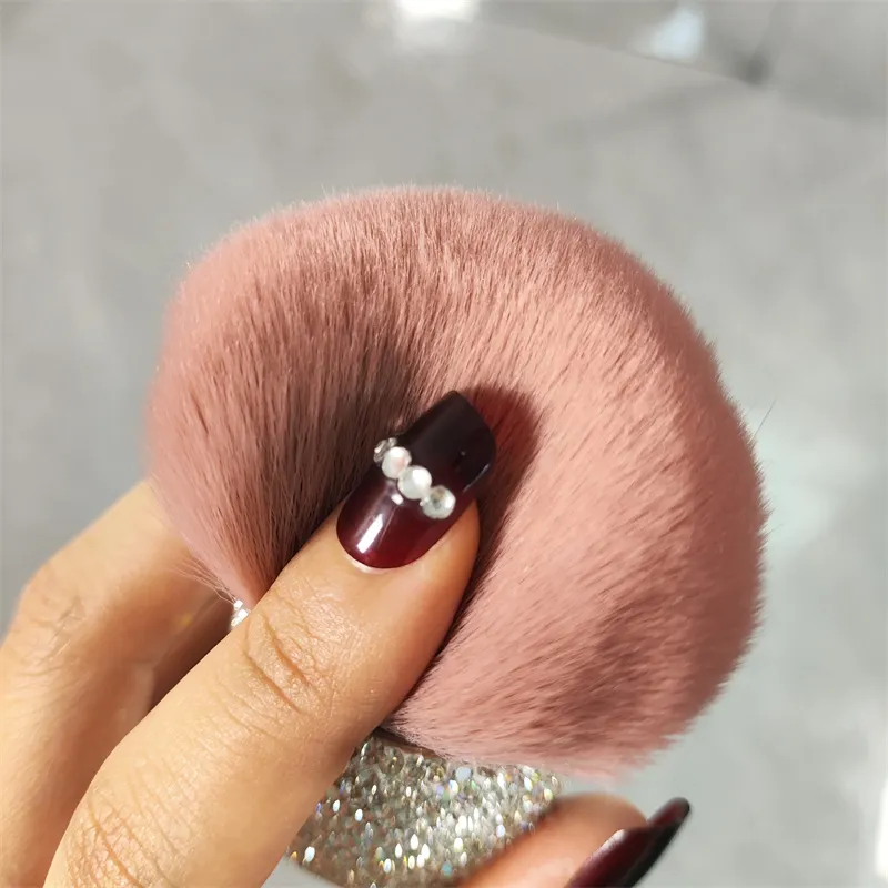 Make-upborstel met diamanten handvat Professionele losse poederborstel Blushborstels Paddestoelkop Foundation Blush Zacht haarborstelgereedschap