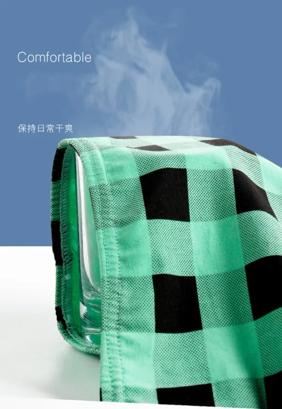 Fashion Plaid Underwear Cotton Soft Elastic Men Briefs Breathable Comfortable Youth Underpants Mens Sexy U Bulge Pouch Panties