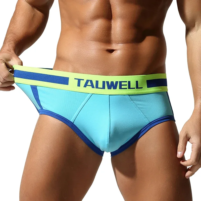 Men's Triangle Underwear, Tight Fitting, Low Waist, Color Blocking, Sexy, Youthful, Breathable and Comfortable