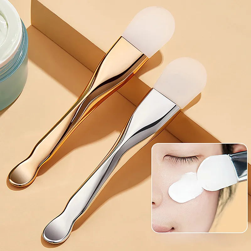 Double Head Silicone Facial Mask Brush Paglilinis ng Mukha Scraper Daub Uri ng Mud Film Espesyal na Brush Beauty Tool Brush Mga Make up Brushes
