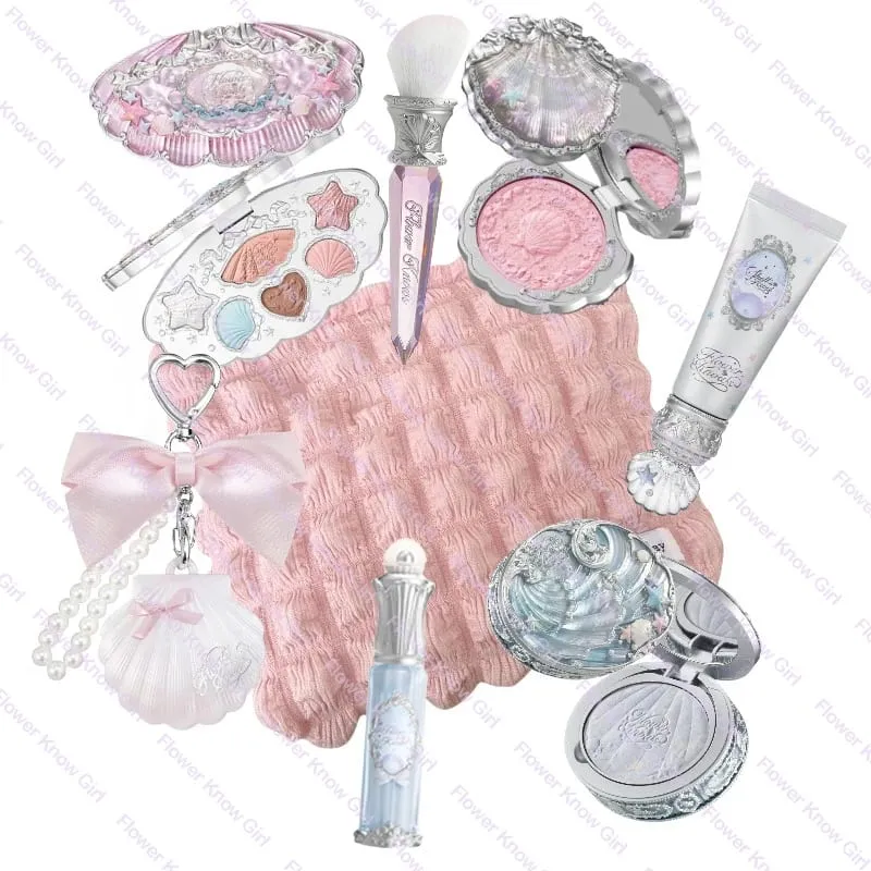 Σετ μακιγιάζ Flower Knows Shell's Jewel Collection Full Professional Face Palette Blush Eyeshadow Cream για τα χείλη Σετ βάλσαμου για highlighter