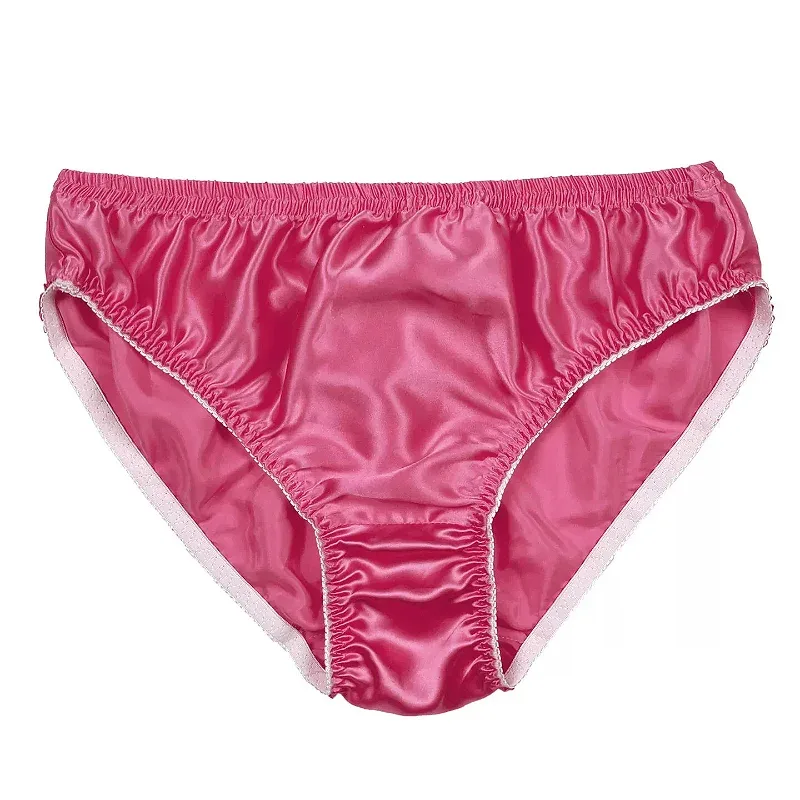 100% Mulberry Silk Men Sexy Underwear Wrinkle Briefs Breathable Male Panties Pure Silk Trigonometric Soft Man Underpants Summer