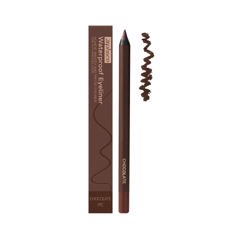Zephoco Gel Eyeliner Pen Vízálló Smooth Eye Smink Hosszan tartó izzadságálló, olajálló Smudge Proof Eye Liner Ceruza smink
