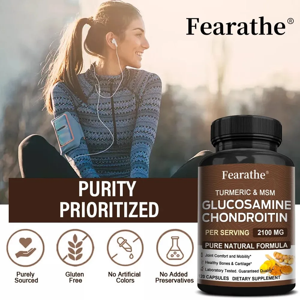 Glucosamine Chondroitin MSM Capsules 2100mg Support Joint Mobility Cartilage Flexibility Health Back & Knee Comfort