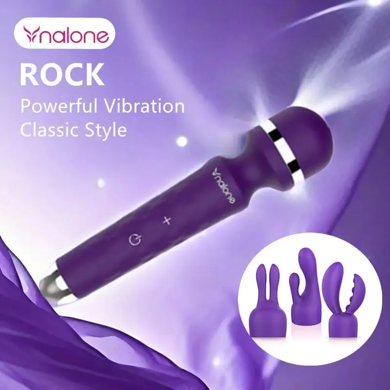 Nalone Rock Powerful Clitoris Vibrator USB Recharge Magic Wand AV Vibrator Massager Sexual Product Erotic Sex Toys for Women