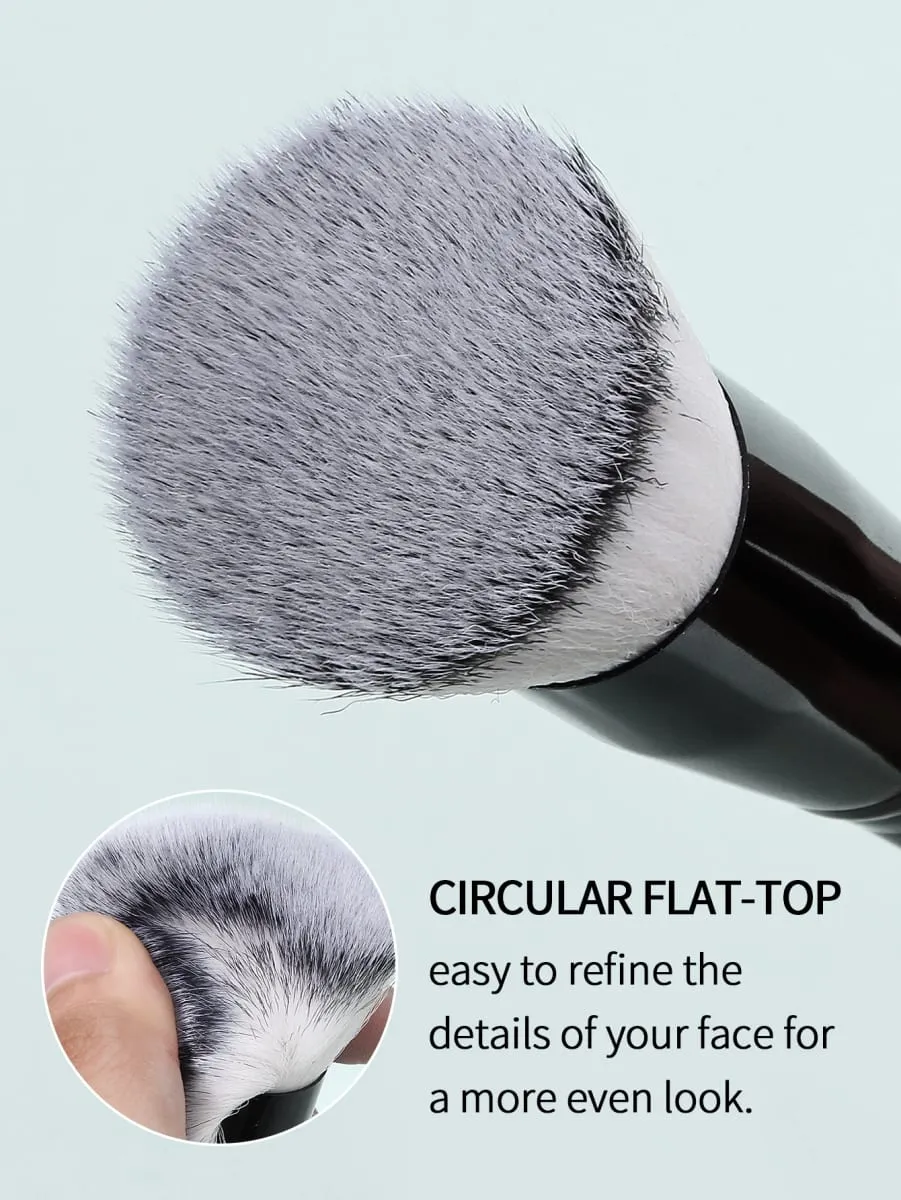 1 Buah Kuas Rias Foundation Stippling Kuas Kosmetik Wajah Atas Datar untuk Krim Cair Foundation Perona Pipi Alat Kecantikan Rias Wajah