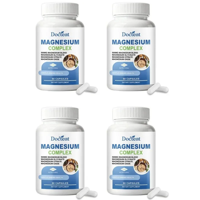Κάψουλες Docteat Magnesium Complex με 500mg μείγμα μαγνησίου υποστηρίζει την υγεία των νεύρων και τον ενεργειακό μεταβολισμό καθημερινά 60 κάψουλες — image 10