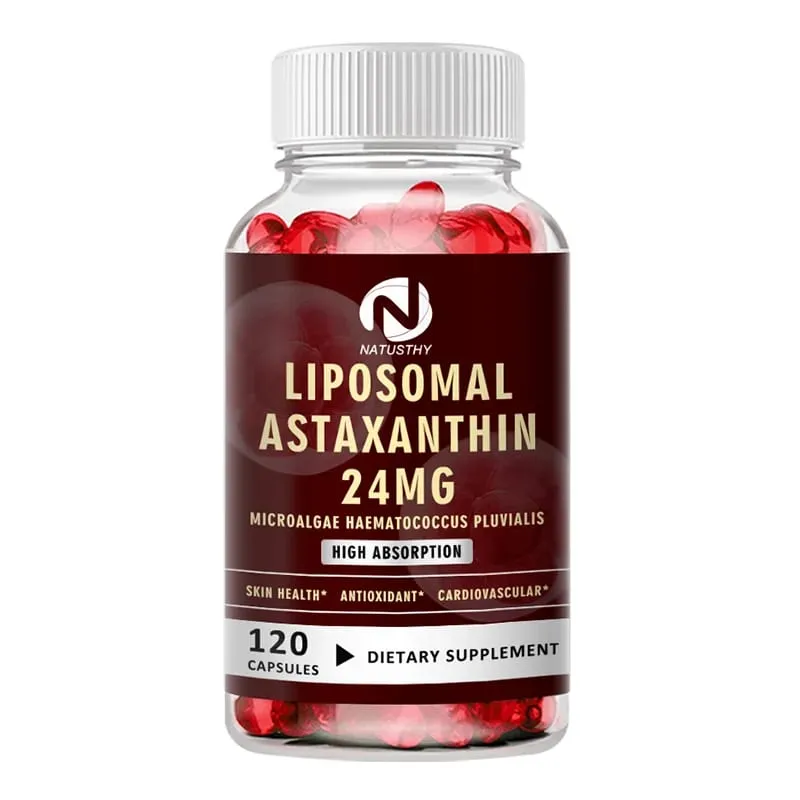 Haematococcus Pluvialis Astaxanthin Capsule - Liposomal Astaxanthin 24mg - Natural Antioxidant Kalusugan ng Balat at Mata at Immune Health