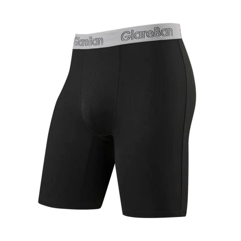 4 Stück gemischte Farben, schnell trocknende Boxershorts mit langem Bein, Unterhose, Unterwäsche für Zuhause und Sport, hochwertige Herrenhöschen
