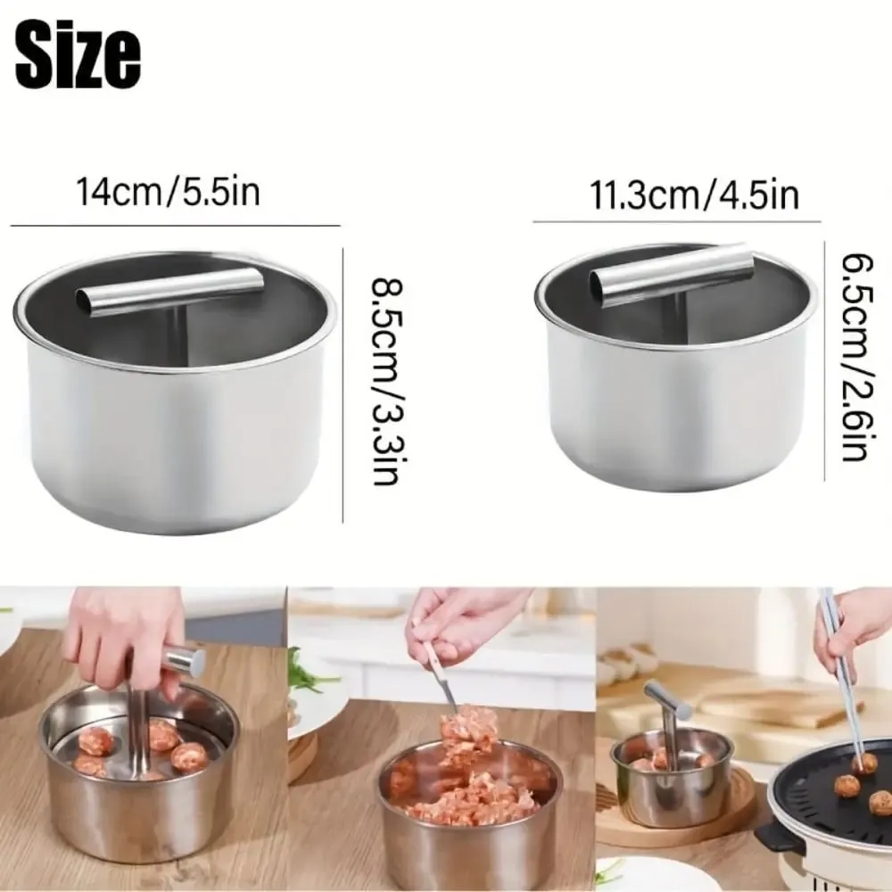 Stainless Steel Hand Press Meatball Maker Efficient Creative Meatball Maker Tool Manual Quick & Easy DIY Meatballs