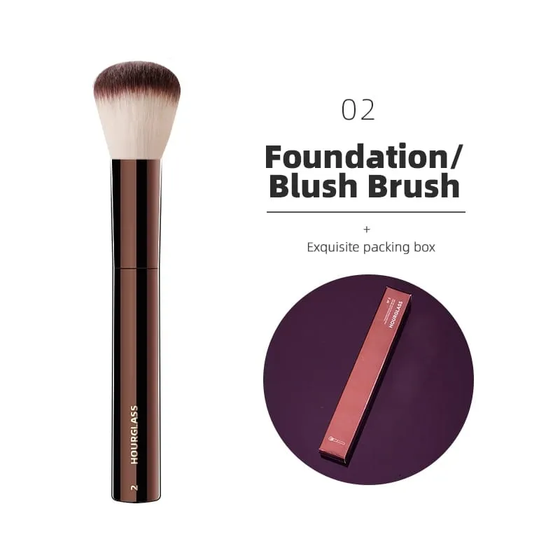 Hourglass Makeup Brush Lahat ng Uri ng Eyeshadow Foundation Concealer Powder Bronzer Blusher Eyeliner Retractable Professional Brushes