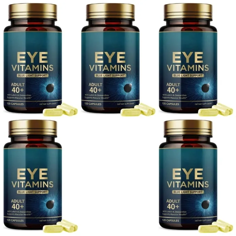 Eye Vitamins Capsules Blue Light Support na may Lutein at Zeaxanthin para sa 40+ Macular Health Support para sa Lalaki Babae 120 Capsules