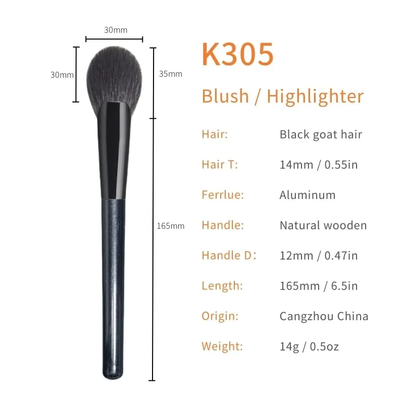 Fan Makeup Brush Highlighter Face Shadow Mga Buhok ng Kambing Blush Powder Make Up Brushes Pro Essential Cosmetic Tools