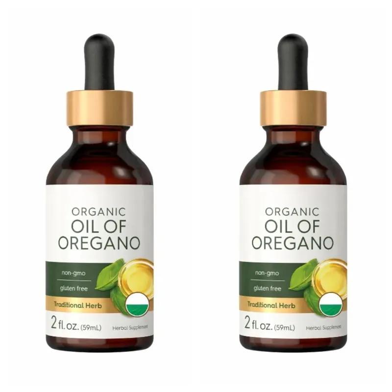 Organic Oil of Oregano Liquid Drops Vegan Herbal Supplement Daily Nutritional Support 60ml Per Bottle