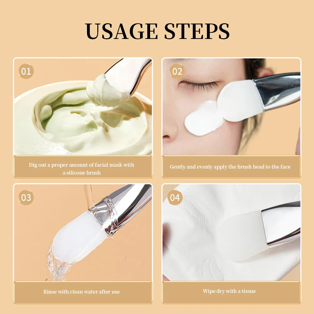 Double Head Silicone Facial Mask Brush Paglilinis ng Mukha Scraper Daub Uri ng Mud Film Espesyal na Brush Beauty Tool Brush Mga Make up Brushes