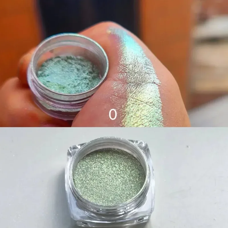 Glitter Eyeshadow Powder μακράς διαρκείας Chrome Chameleon Holographic Eyeshadow Powder Pigment Μακιγιάζ ματιών για γυναίκες καλλυντικά