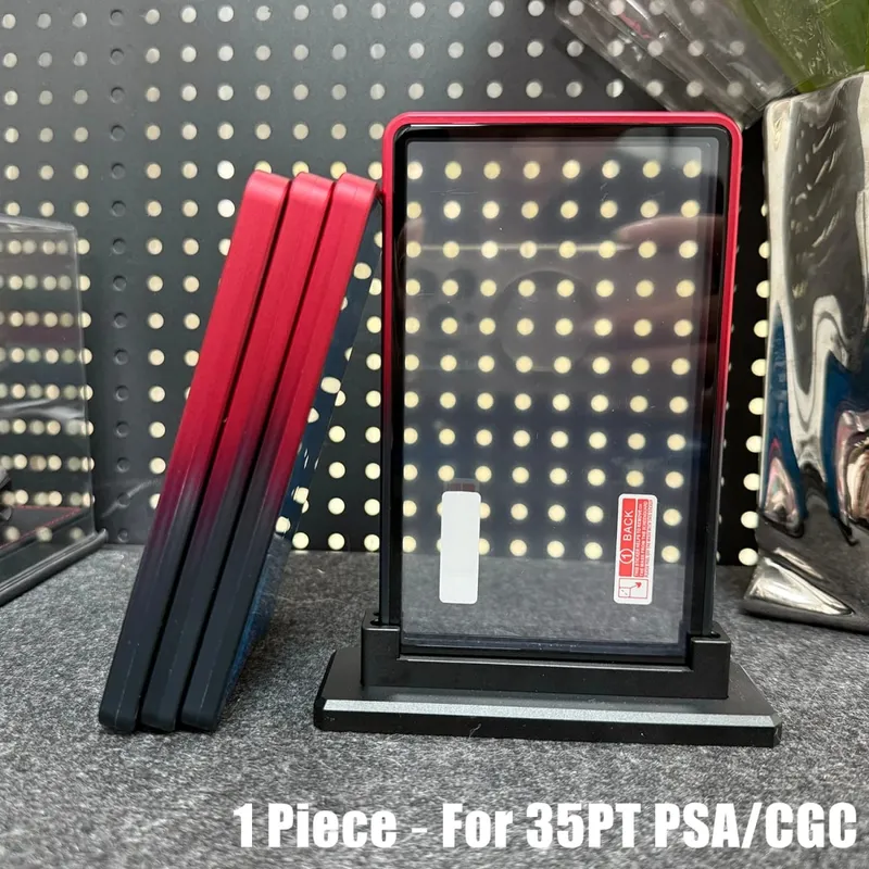 Casing Logam Tempat Pelindung Kartu Perdagangan Aloi Aluminium Warna Gradien Multiwarna untuk Kartu Bertingkat 35PT PSA CGC
