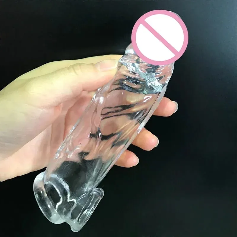 Penis Silicone Ring Extensions Stimulating Spikes Condom Penis Sleeve Enlargement For Men Cock Sex Ring Adult Sex Toys For Man