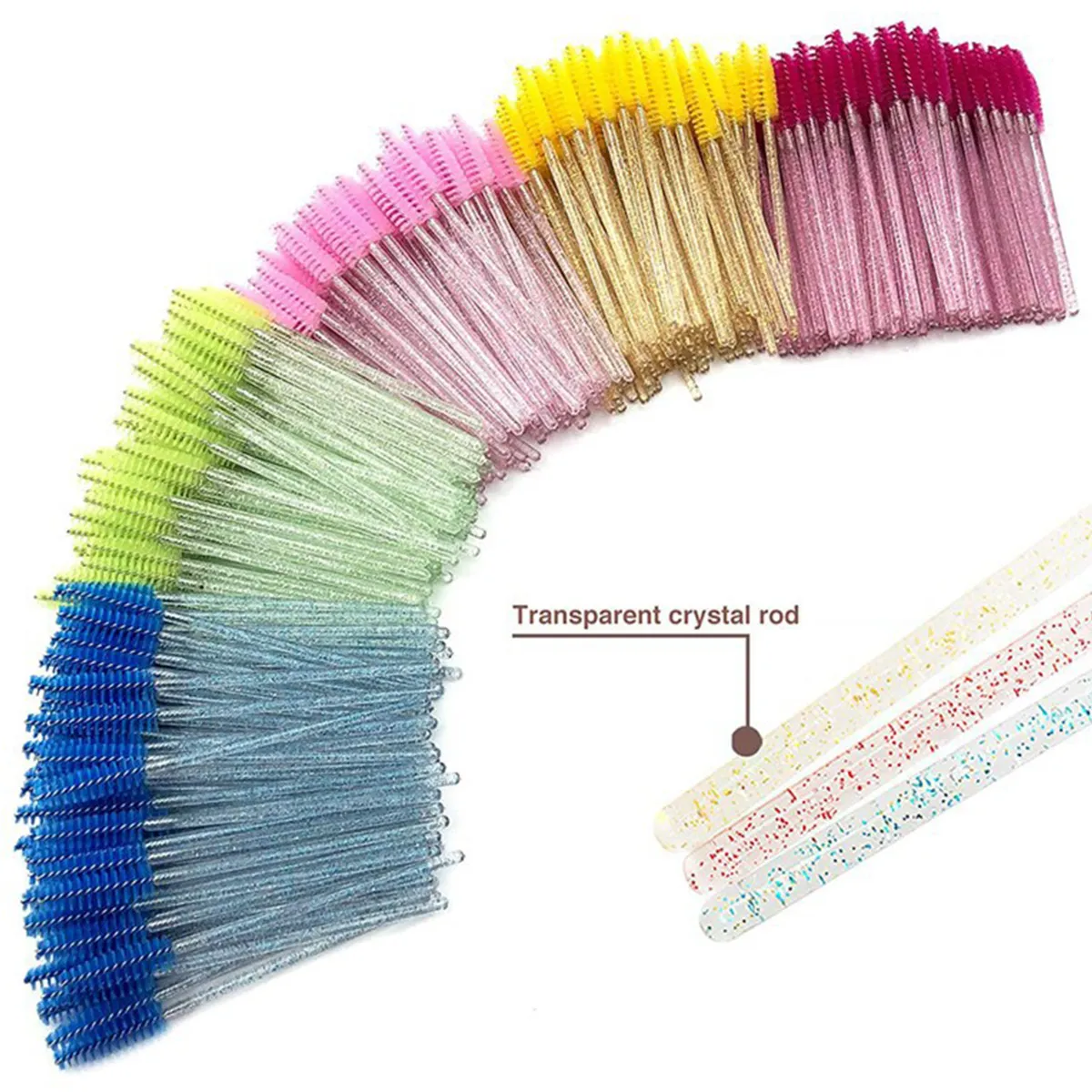 500Pcs Eyelash Brushes Eyelashes Extension Brush Mascara Wands Applicators Makeup Accessories Para sa Eyelashes Eyebrows Wholesaler
